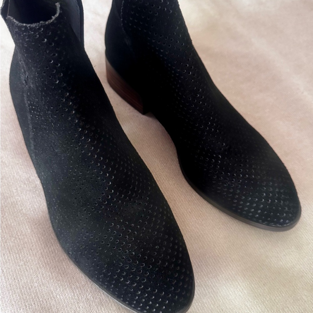 Crown Vintage Black Studded Suede Ankle Booties